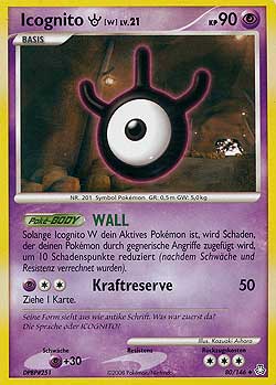 Icognito W 80 — Erwachte Legenden (German Pokémon TCG card)