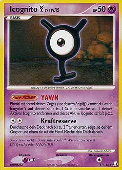 Icognito Y 81 — Erwachte Legenden (German Pokémon TCG card)