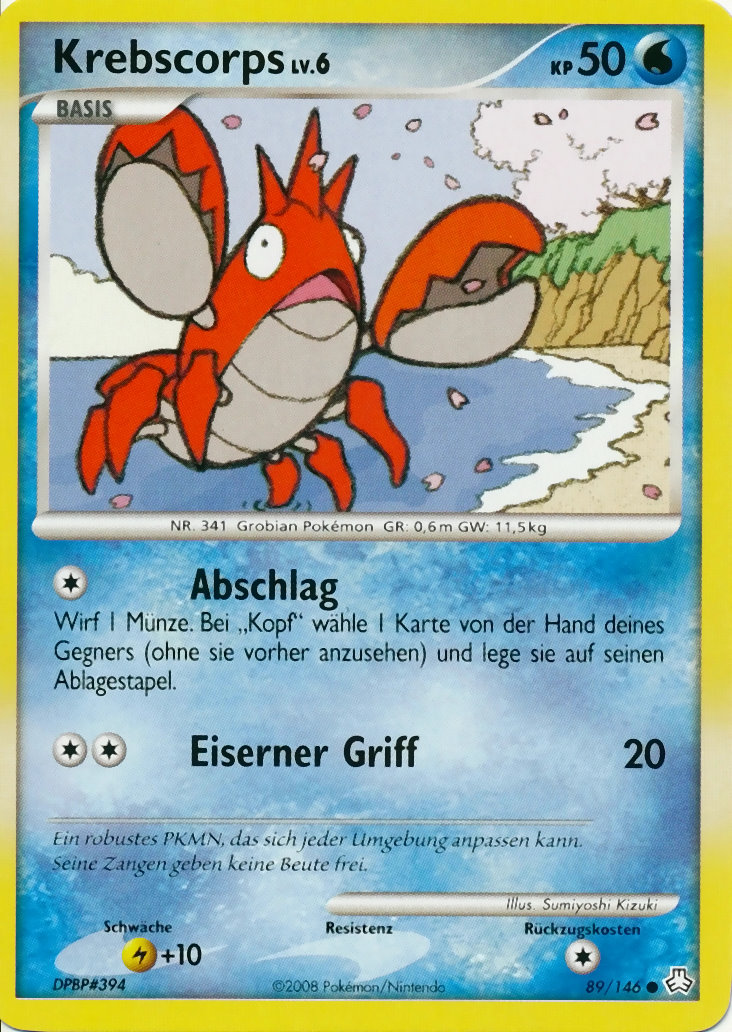 Krebscorps 89 — Erwachte Legenden (German Pokémon TCG card)