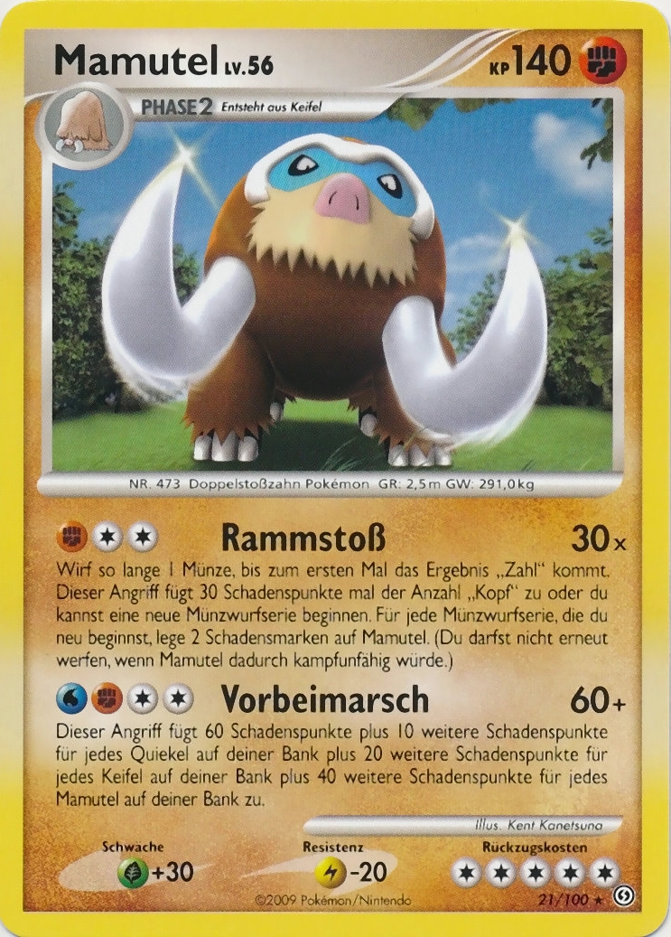 Mamutel 21 — Sturmtief (German Pokémon TCG card)