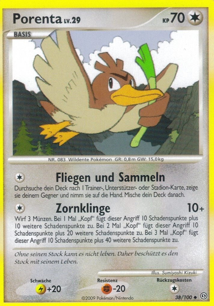Porenta 38 — Sturmtief (German Pokémon TCG card)