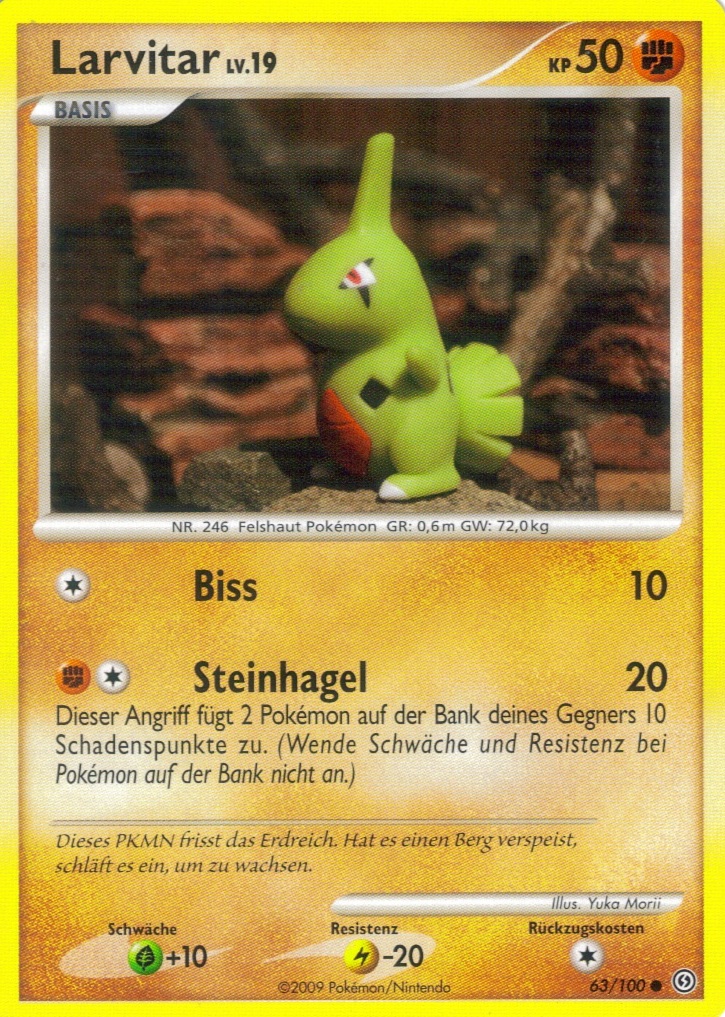 Larvitar 63 — Sturmtief (German Pokémon TCG card)