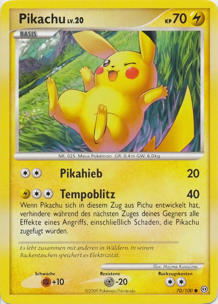 Pikachu 70 — Sturmtief (German Pokémon TCG card)