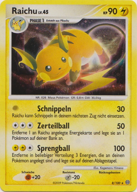 Raichu 8 — Sturmtief (German Pokémon TCG card)