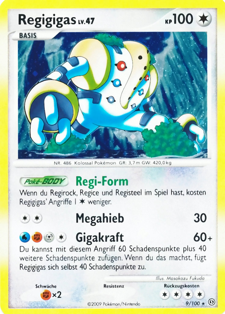 Regigigas 9 — Sturmtief (German Pokémon TCG card)