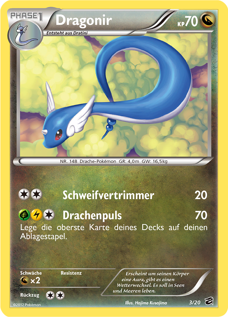 Dragonir 3/20 — Drachengruft (German Pokémon TCG card)