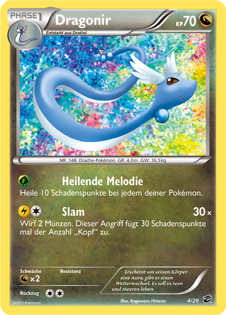 Dragonir 4/20 — Drachengruft (German Pokémon TCG card)