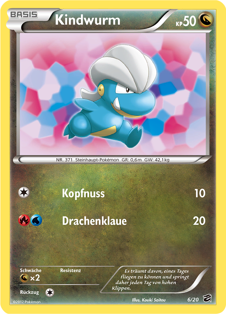 Kindwurm 6/20 — Drachengruft (German Pokémon TCG card)