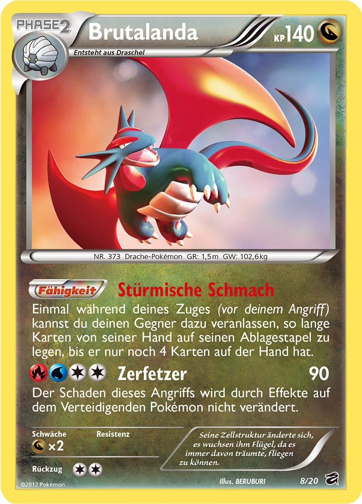 Brutalanda 8/20 — Drachengruft (German Pokémon TCG card)