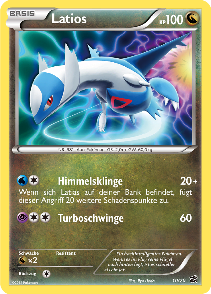 Latios 10/20 — Drachengruft (German Pokémon TCG card)
