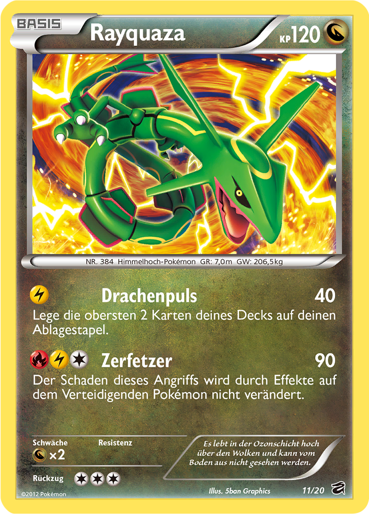 Rayquaza 11/20 — Drachengruft (German Pokémon TCG card)