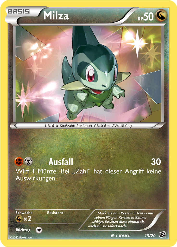 Milza 13/20 — Drachengruft (German Pokémon TCG card)