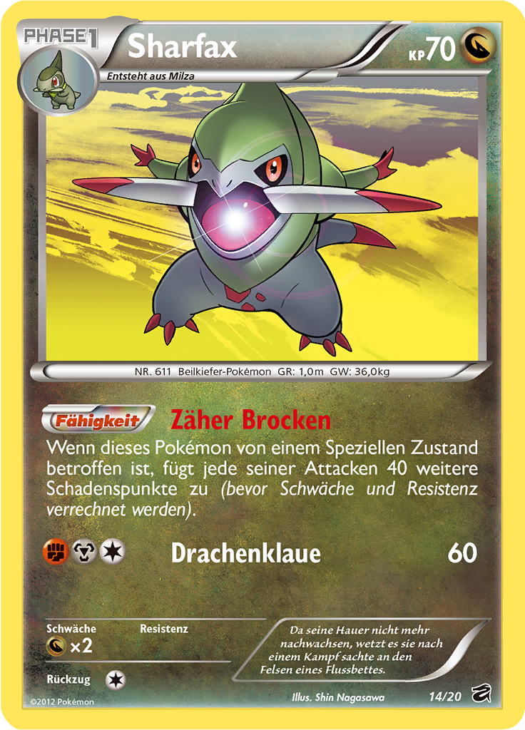 Sharfax 14/20 — Drachengruft (German Pokémon TCG card)