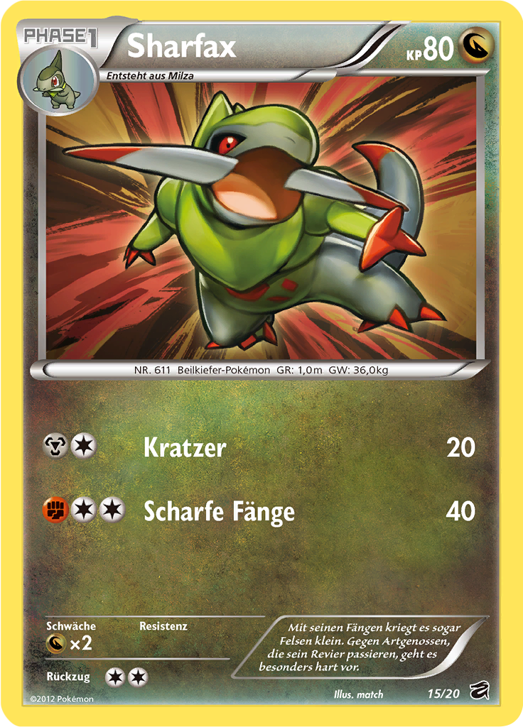 Sharfax 15/20 — Drachengruft (German Pokémon TCG card)