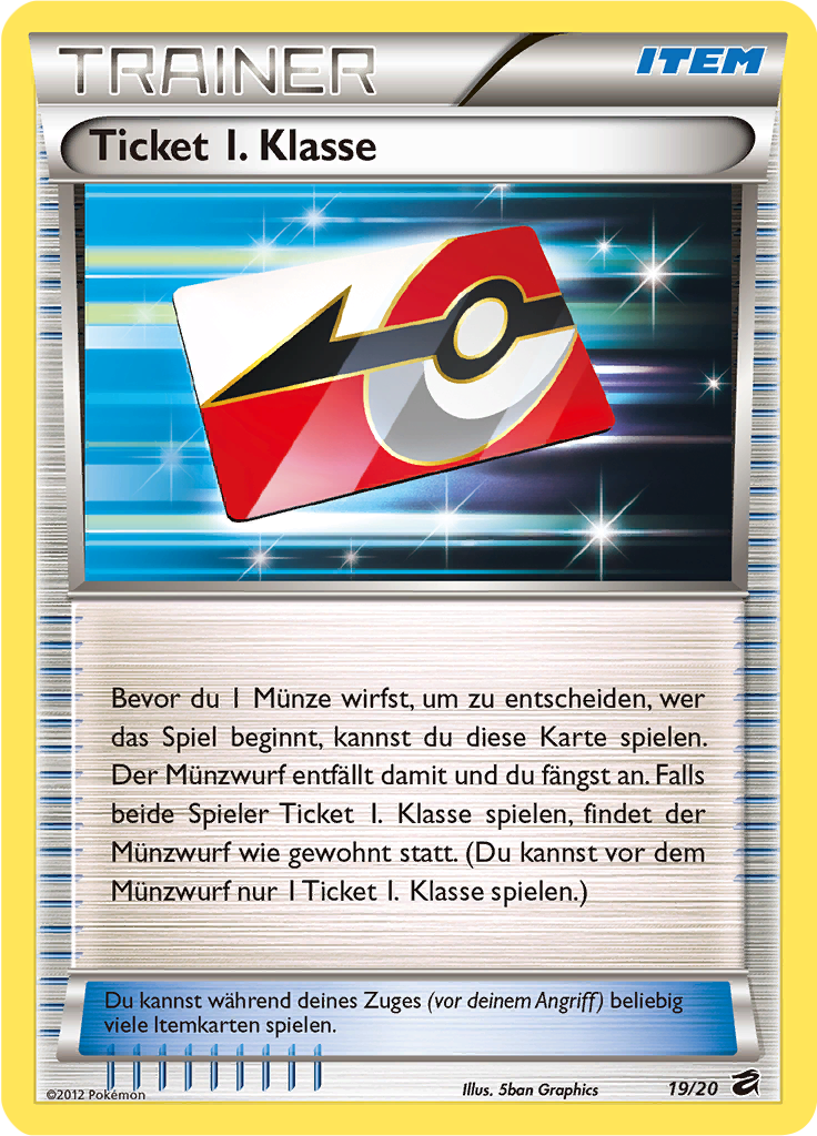 Ticket I. Klasse 19/20 — Drachengruft (German Pokémon TCG card)