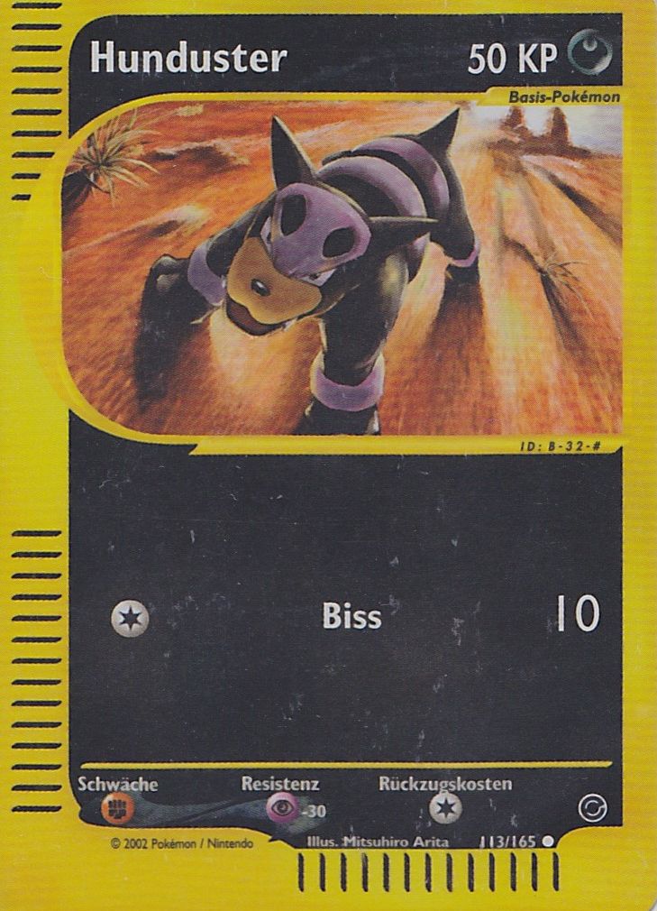 Hunduster 113 — Expedition (German Pokémon TCG card)