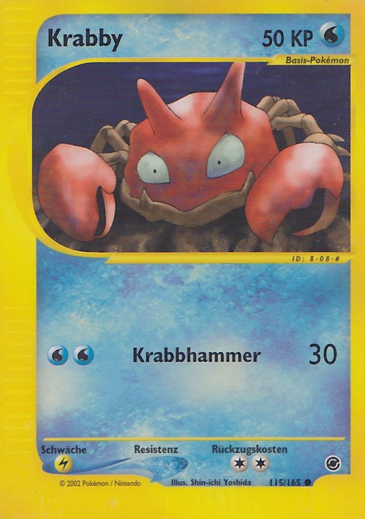 Krabby 115 — Expedition (German Pokémon TCG card)