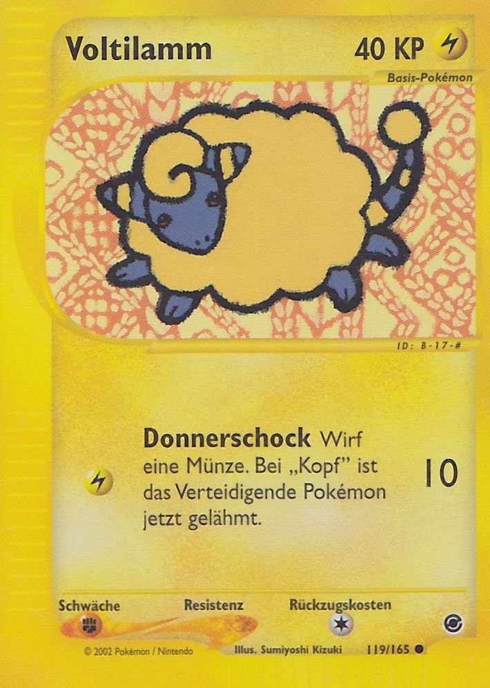 Voltilamm 119 — Expedition (German Pokémon TCG card)