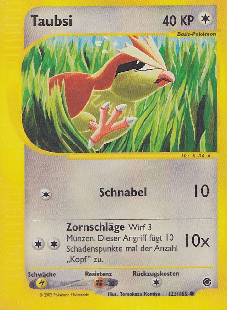 Taubsi 123 — Expedition (German Pokémon TCG card)