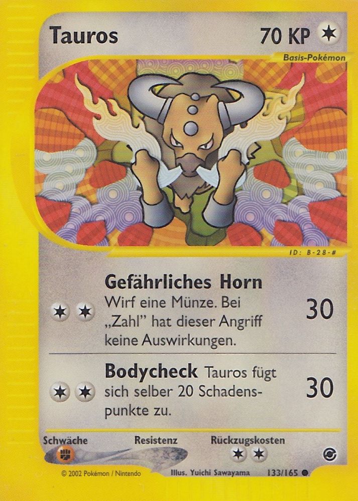 Tauros 133 — Expedition (German Pokémon TCG card)