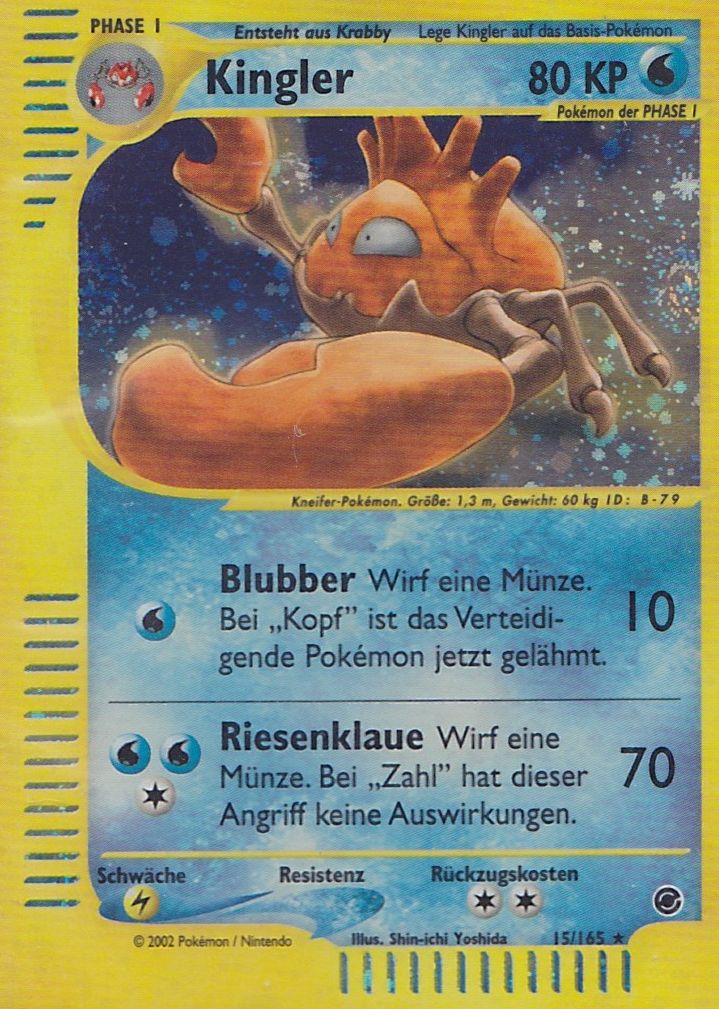 Kingler 15 — Expedition (German Pokémon TCG card)
