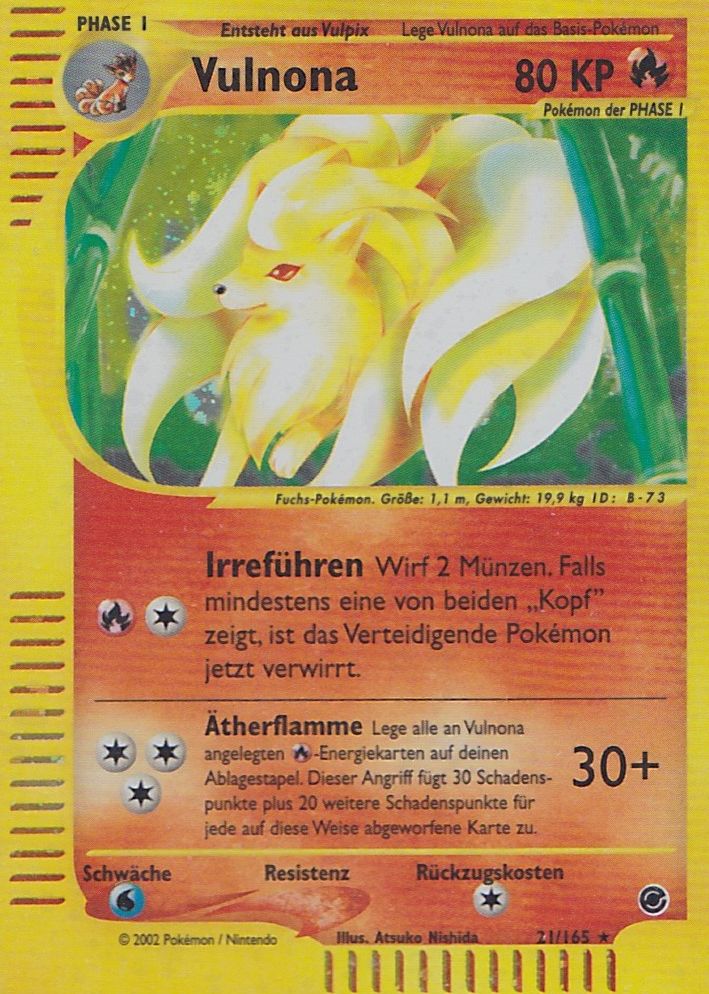 Vulnona 21 — Expedition (German Pokémon TCG card)
