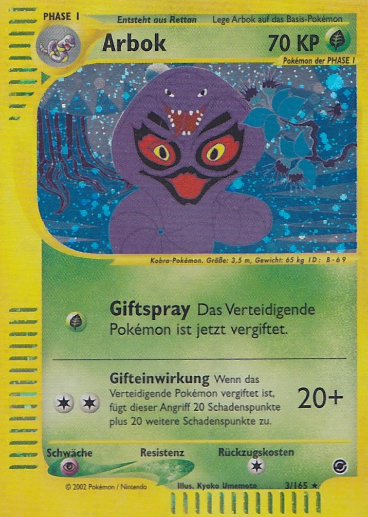 Arbok 35 — Expedition (German Pokémon TCG card)