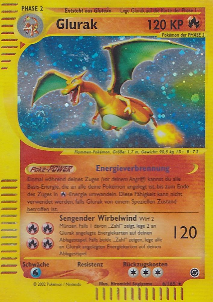 Glurak 40 — Expedition (German Pokémon TCG card)