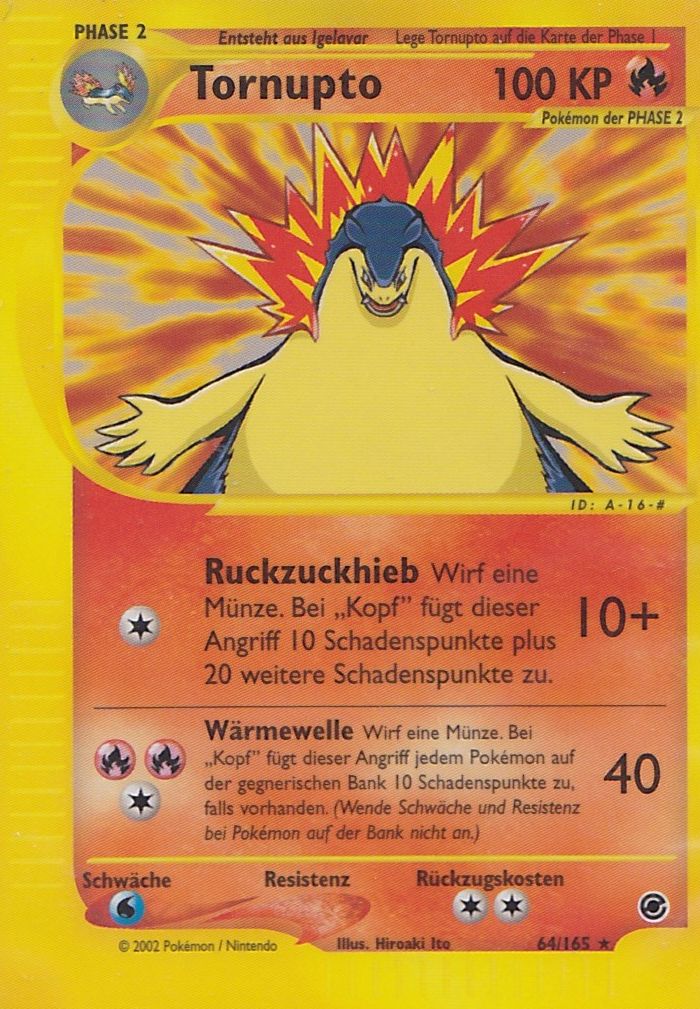 Tornupto 64 — Expedition (German Pokémon TCG card)