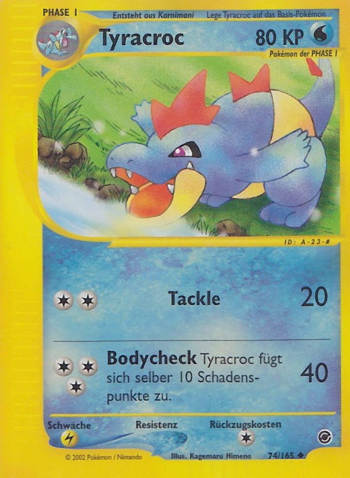 Tyracroc 74 — Expedition (German Pokémon TCG card)