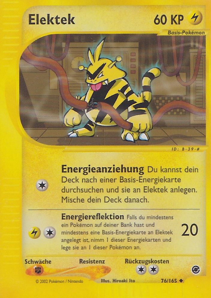 Elektek 76 — Expedition (German Pokémon TCG card)