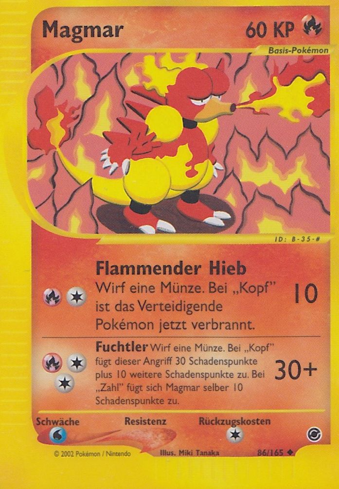 Magmar 86 — Expedition (German Pokémon TCG card)