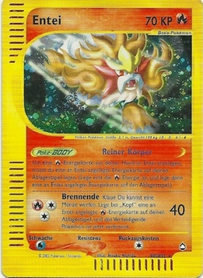 Entei 10 — Aquapolis (German Pokémon TCG card)