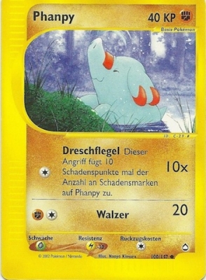 Phanpy 100 — Aquapolis (German Pokémon TCG card)