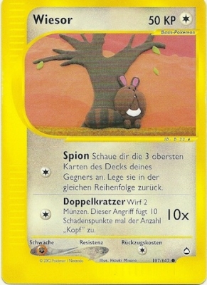 Wiesor 107 — Aquapolis (German Pokémon TCG card)