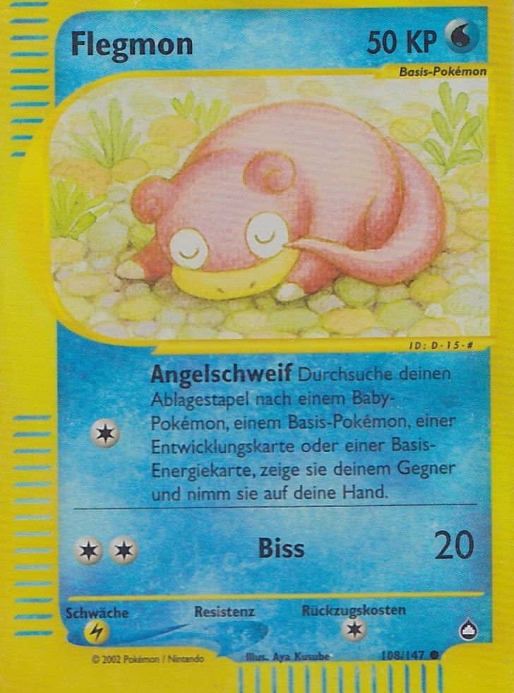 Flegmon 108 — Aquapolis (German Pokémon TCG card)