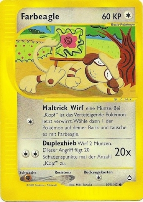 Farbeagle 109 — Aquapolis (German Pokémon TCG card)