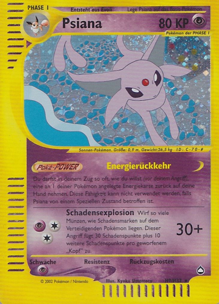 Psiana 11 — Aquapolis (German Pokémon TCG card)