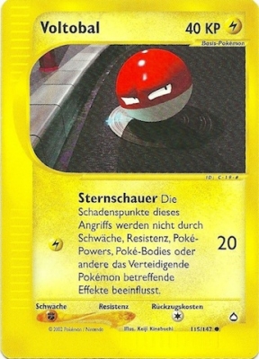 Voltobal 115 — Aquapolis (German Pokémon TCG card)