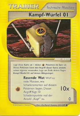 Kampf-Würfel 01 121 — Aquapolis (German Pokémon TCG card)