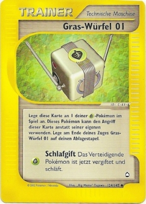Gras-Würfel 01 124 — Aquapolis (German Pokémon TCG card)