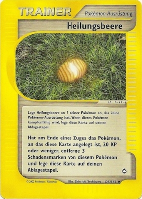 Heilungsbeere 125 — Aquapolis (German Pokémon TCG card)