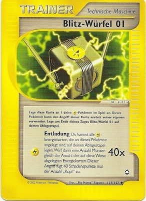 Elektro-Würfel 01 127 — Aquapolis (German Pokémon TCG card)