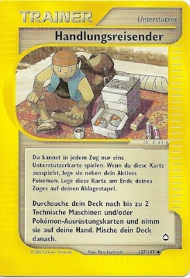 Traveling Salesman* 137 — Aquapolis (German Pokémon TCG card)