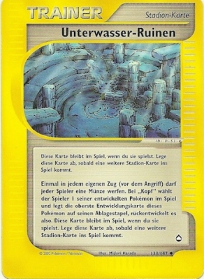 Unterwasser-Ruinen 138 — Aquapolis (German Pokémon TCG card)