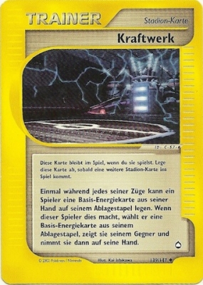 Power Plant* 139 — Aquapolis (German Pokémon TCG card)