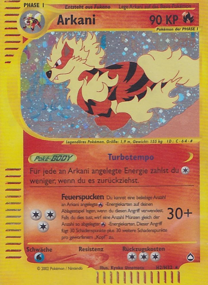 Arkani 2 — Aquapolis (German Pokémon TCG card)
