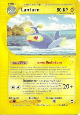 Lanturn 21 — Aquapolis (German Pokémon TCG card)