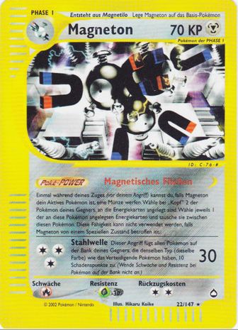 Magneton 22 — Aquapolis (German Pokémon TCG card)