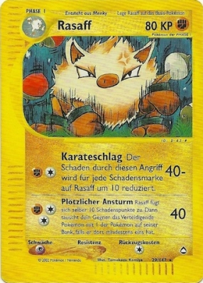 Rasaff 29 — Aquapolis (German Pokémon TCG card)